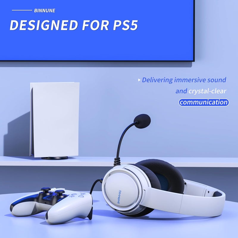 BINNUNE Gaming Headset with Mic for PS4 PS5 Xbox Series X|S Xbox 1 PC NS, Wired Gaming Headphones with Microphone for PS 4|5 Xbox1 - Image 3
